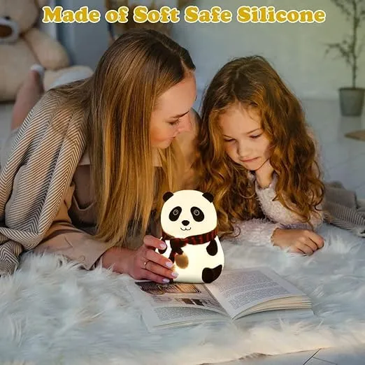 3164 Panda Night Light  Rechargeable Silicone LED Lamp ,Animal Night Light For Bedroom