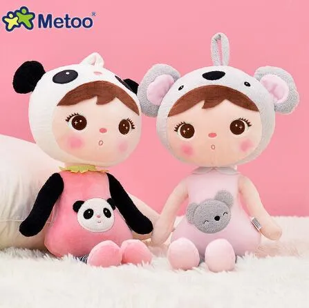 49cm  kawaii Stuffed Plush Animals Cartoon Kids Toys for Girls Children Birthday Christmas Gift Keppel Panda Baby Metoo Doll