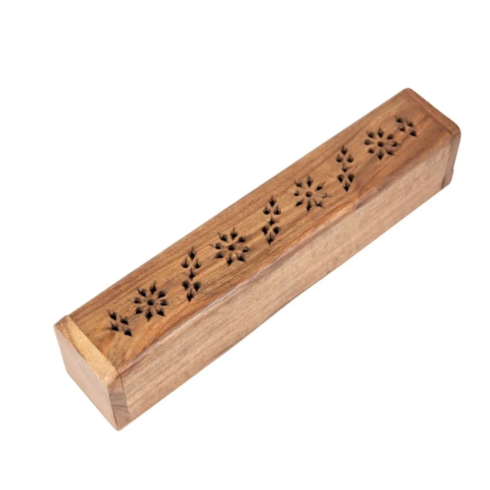 Acacia Wood Incense Storage Box