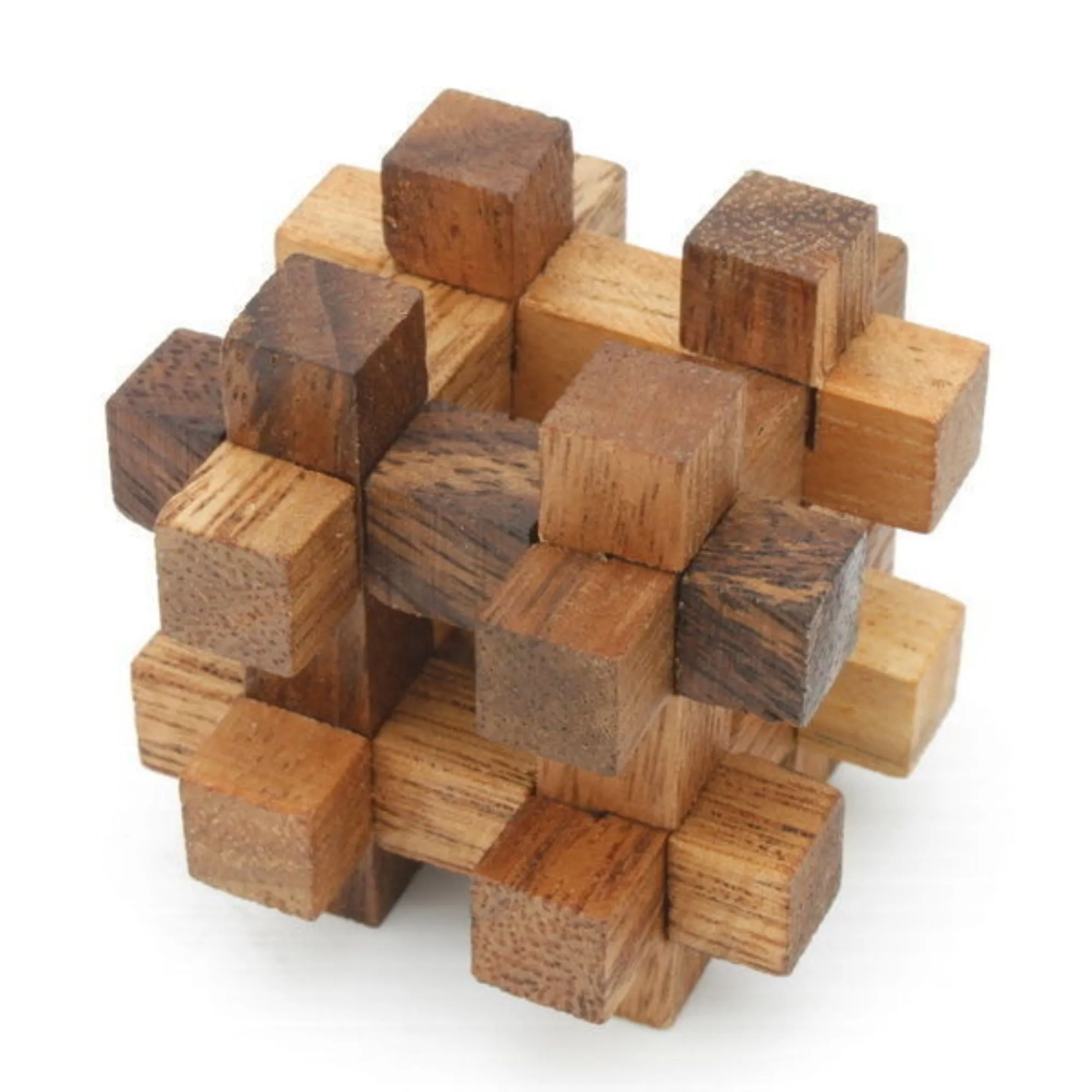 Adult Level 9pc/Set Burr Puzzle Set Beech Interlocked High Difficulty Over 14 Years Full Set Educational Toys