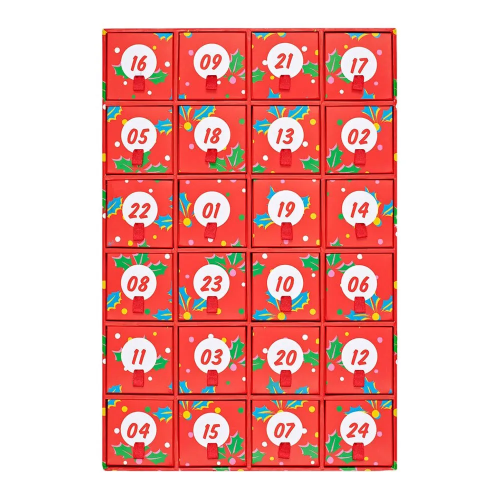 Advent Calendar Socks Holiday Gift Box Set- 24-Pack