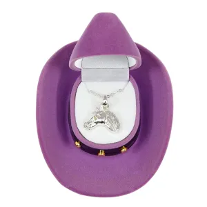 AWST Int'l Horse Head Pendant Necklace w/Cowboy Hat Gift Box