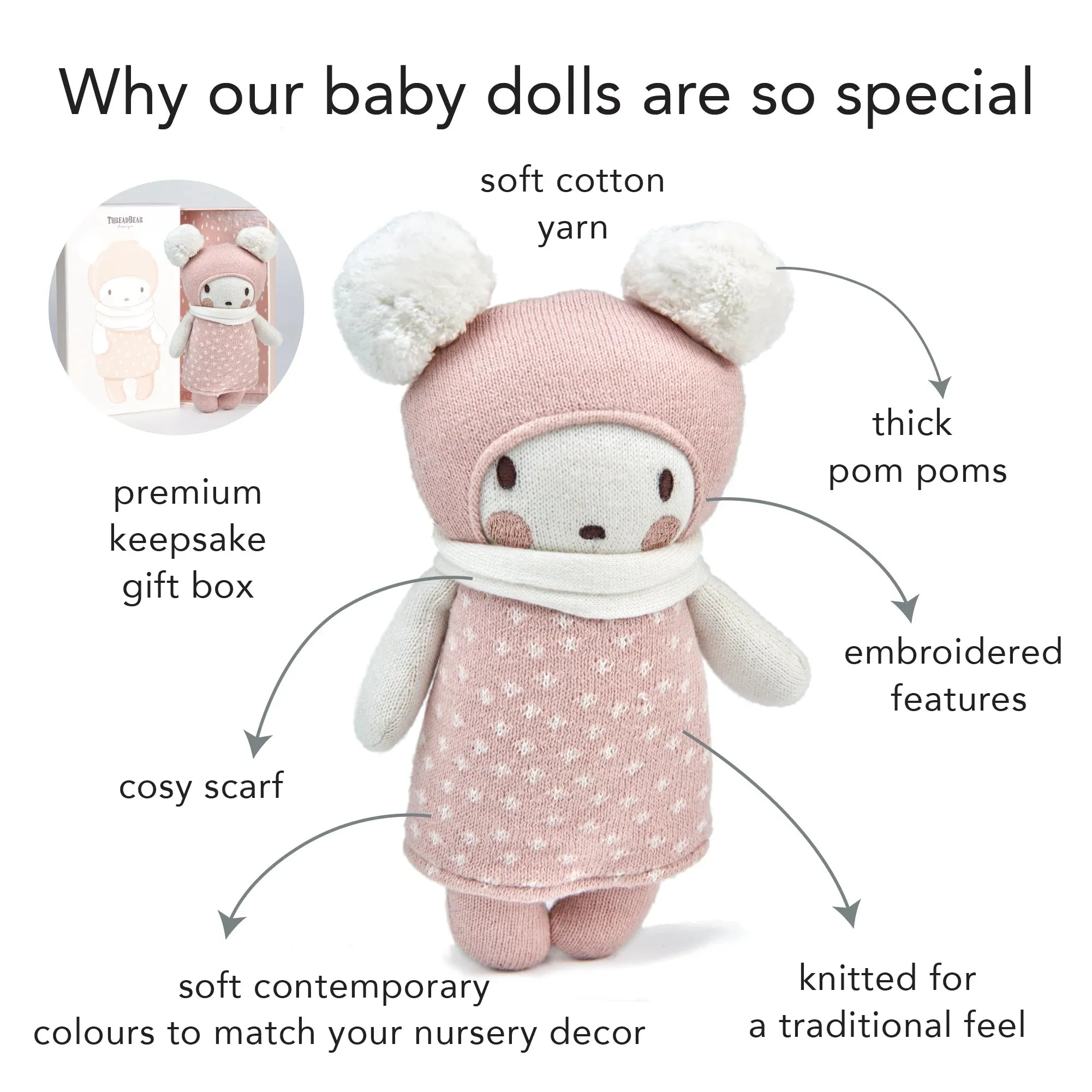 Baby Bella Knitted Doll