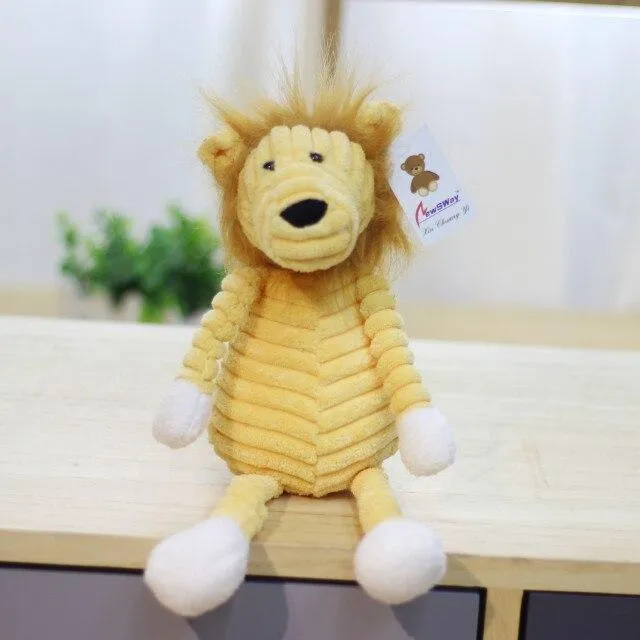 Baby Elephant Lion Fox Rabbit Pig Panda Duck Monkey Soft Stuffed Toys Cute Torest Animal Plush Toy For Kids Stripe