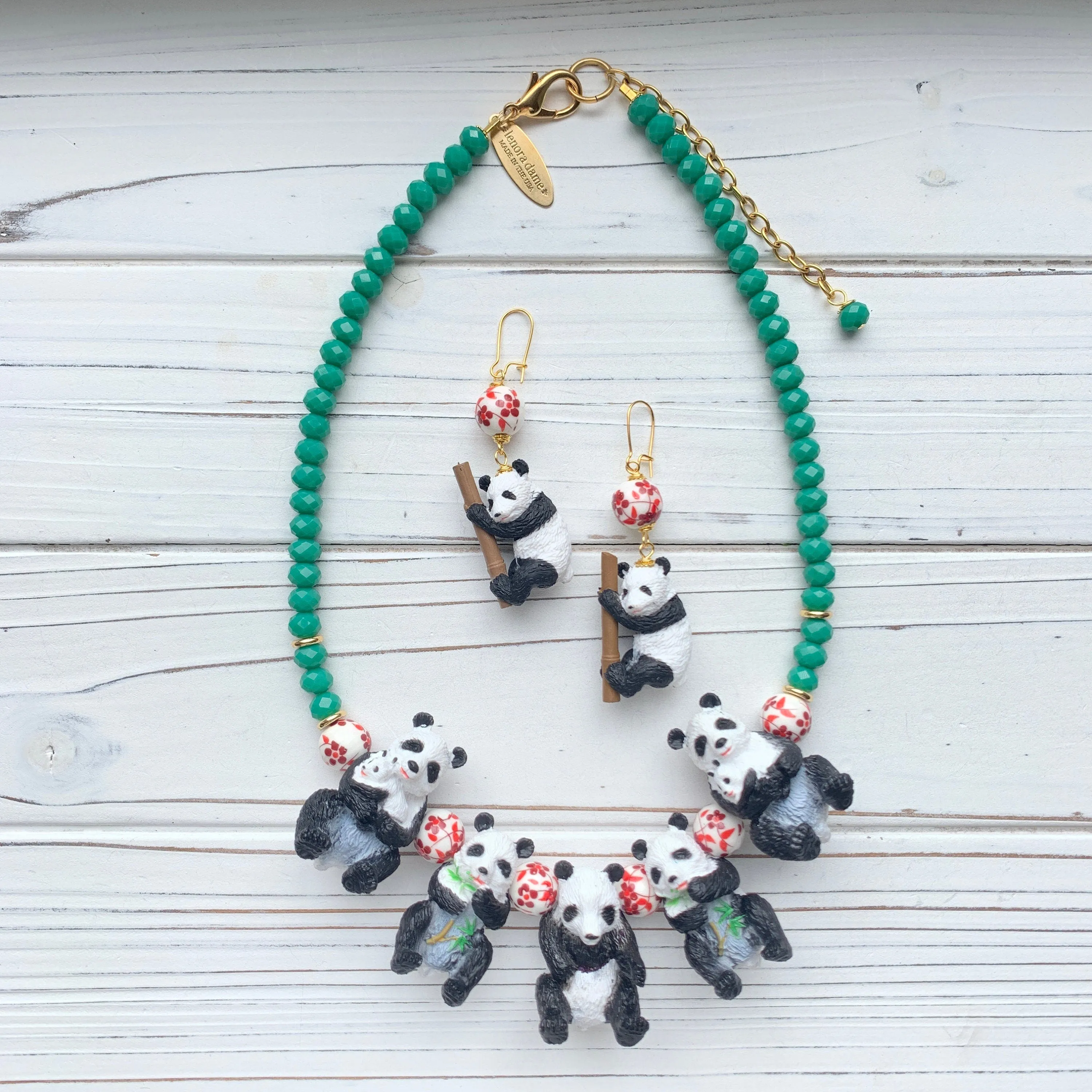 Beaded Panda Necklace