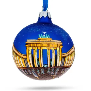 Berlin, Germany (brandenburg Gate) Glass Ball Christmas Ornament 3.25 Inches