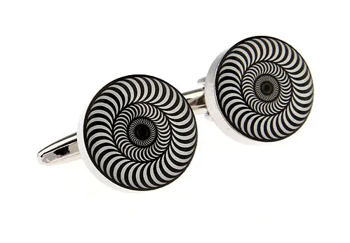 Black & White Circle Cuff Links