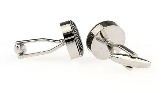 Black & White Circle Cuff Links