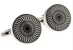 Black & White Circle Cuff Links