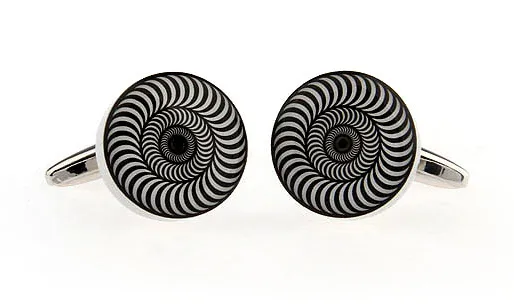 Black & White Circle Cuff Links