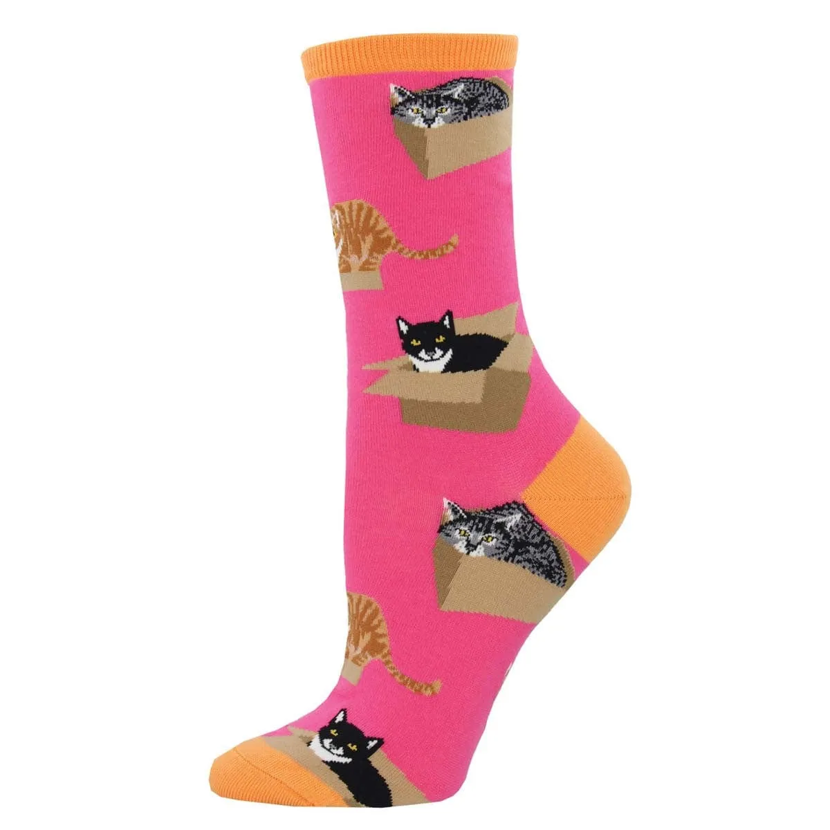 Cat In A Box Women's Crew Socks