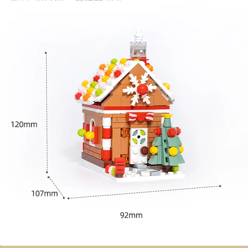 Christmas Gingerbread House Desktop Jenga Building Blocks Toys Gift, TO0007