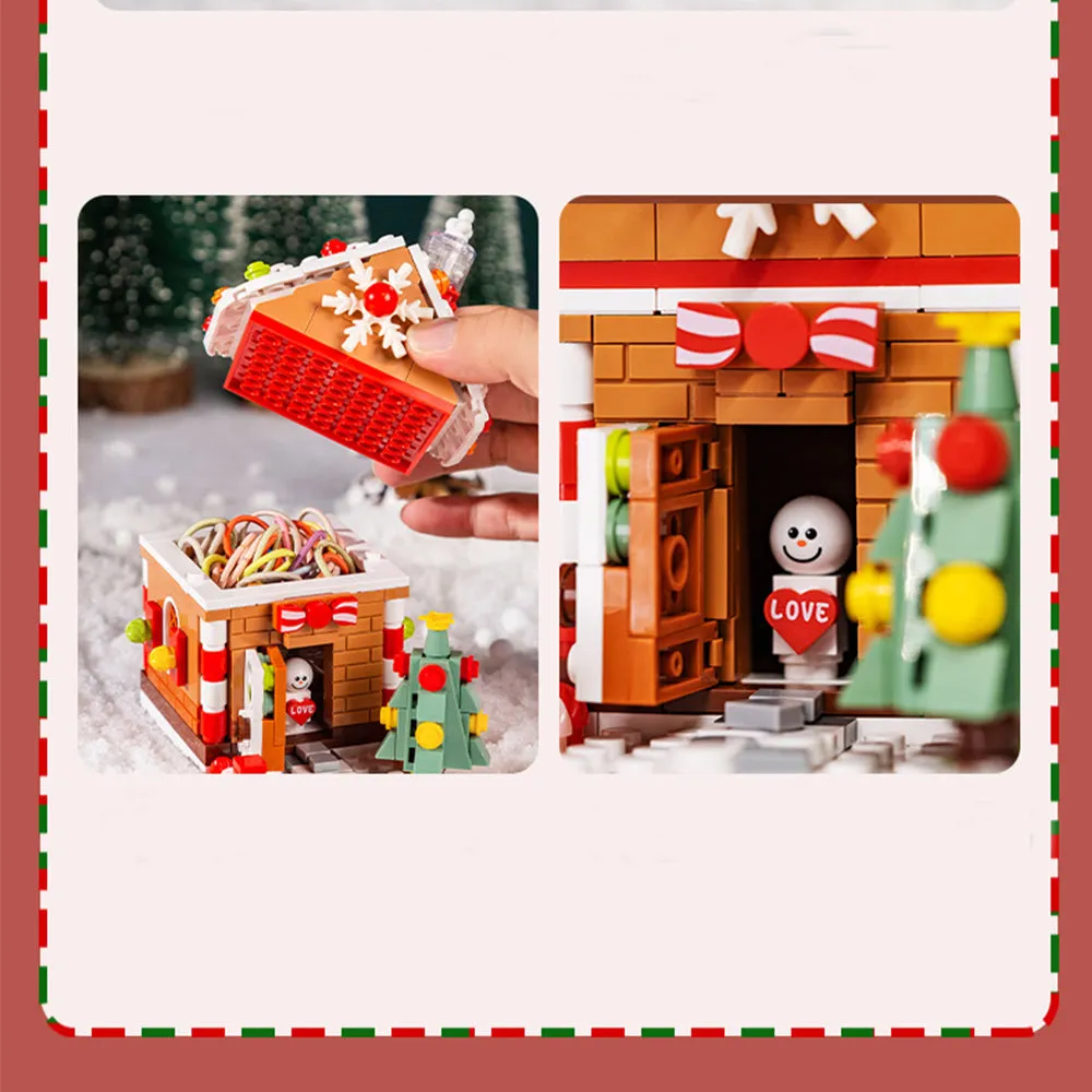 Christmas Gingerbread House Desktop Jenga Building Blocks Toys Gift, TO0007