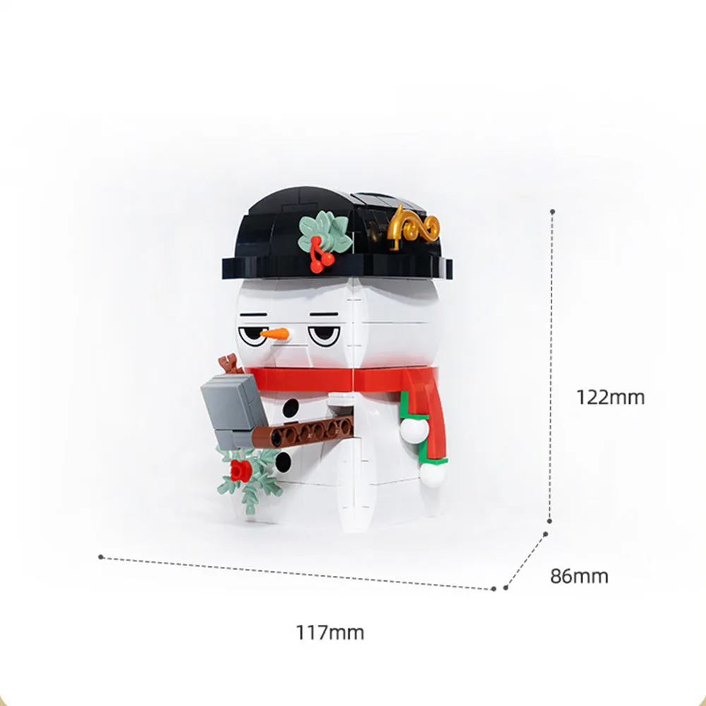 Christmas Snowman Pen Holder Desktop Jenga Building Blocks Toys Gift, TO0008