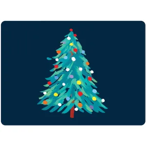 Christmas Tree Cork Placemats, Set of 4