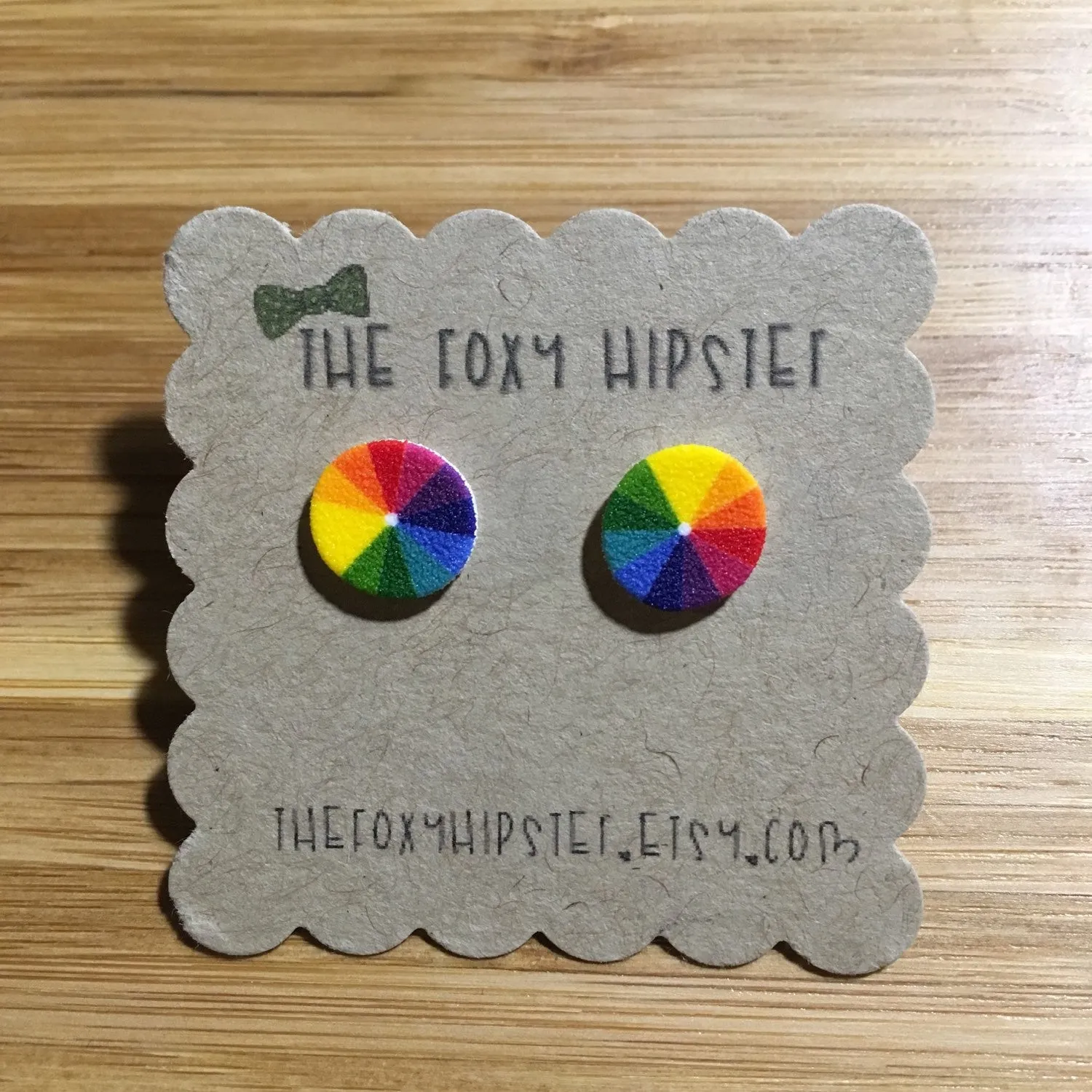 Color Wheel Stud Earrings