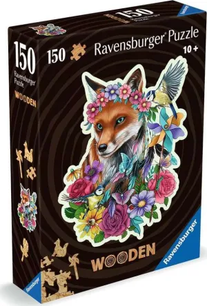 Colorful Fox 150 pc Wood Shape Puzzle