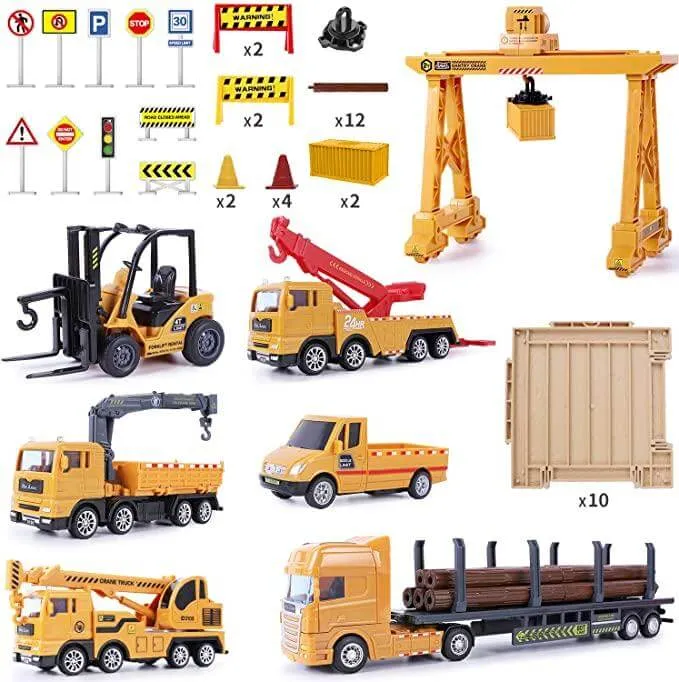 Construction Cargo Transport Vehicles Crane Truck Toy Sets