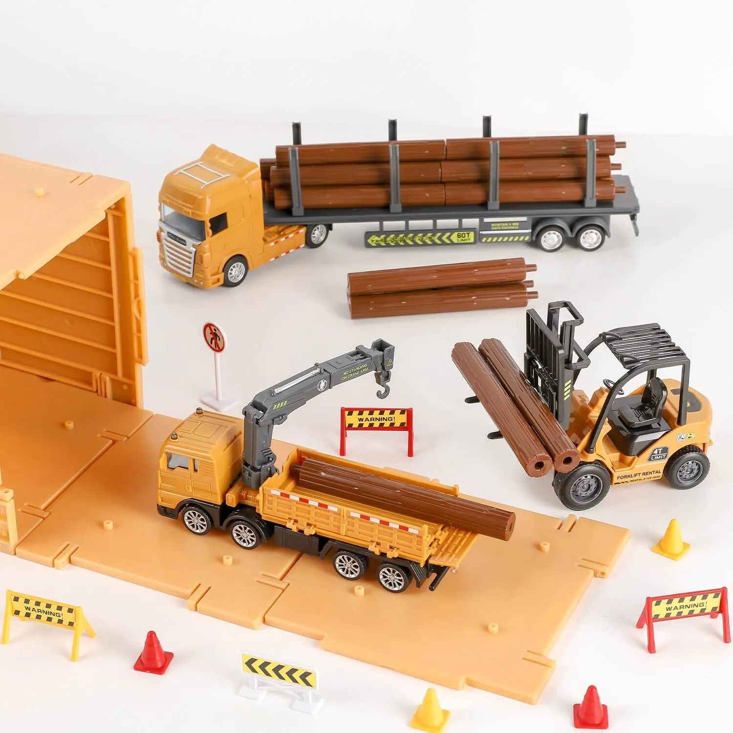 Construction Cargo Transport Vehicles Crane Truck Toy Sets