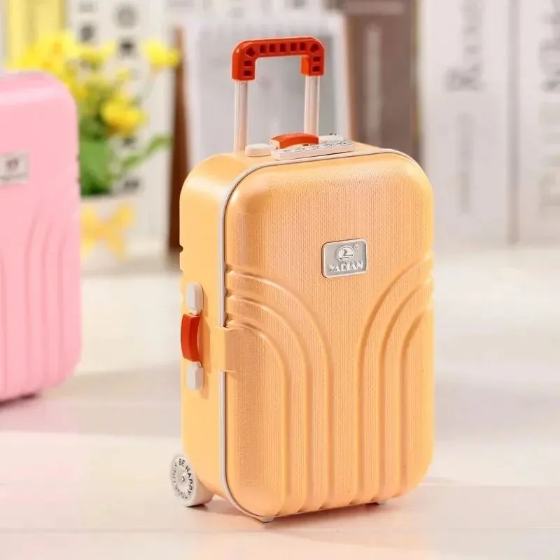 Creative Fun Suitcase Style Musical Jewelry BoxCosmetics Storage Boxes Rotating Ballerina Girl