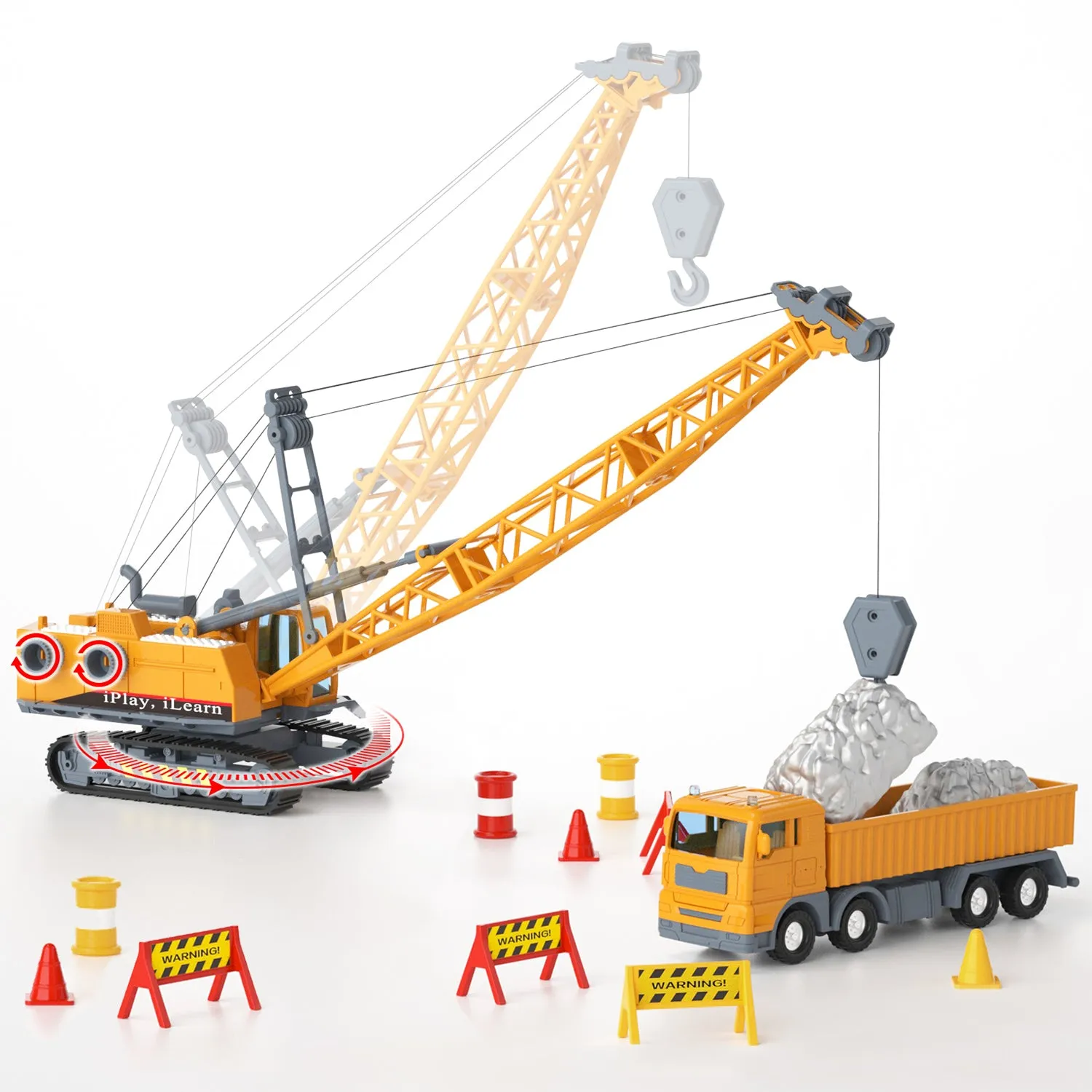 Delectation Construction Site Vehicles Toy Kids Engineering Play Set