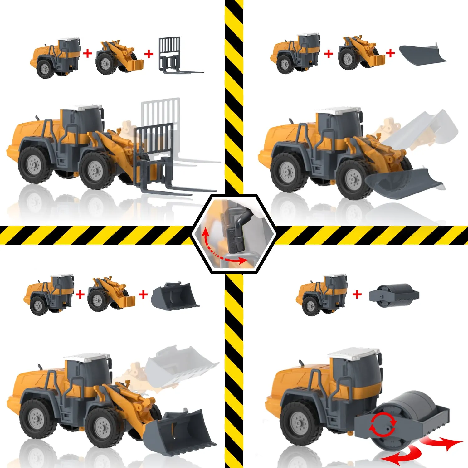 Delectation Construction Site Vehicles Toy Kids Engineering Play Set