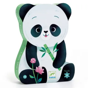 Djeco - Puzzle Silhouette 24pcs - Leo the Panda