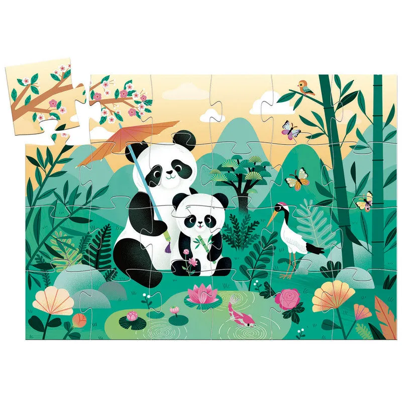 Djeco - Puzzle Silhouette 24pcs - Leo the Panda