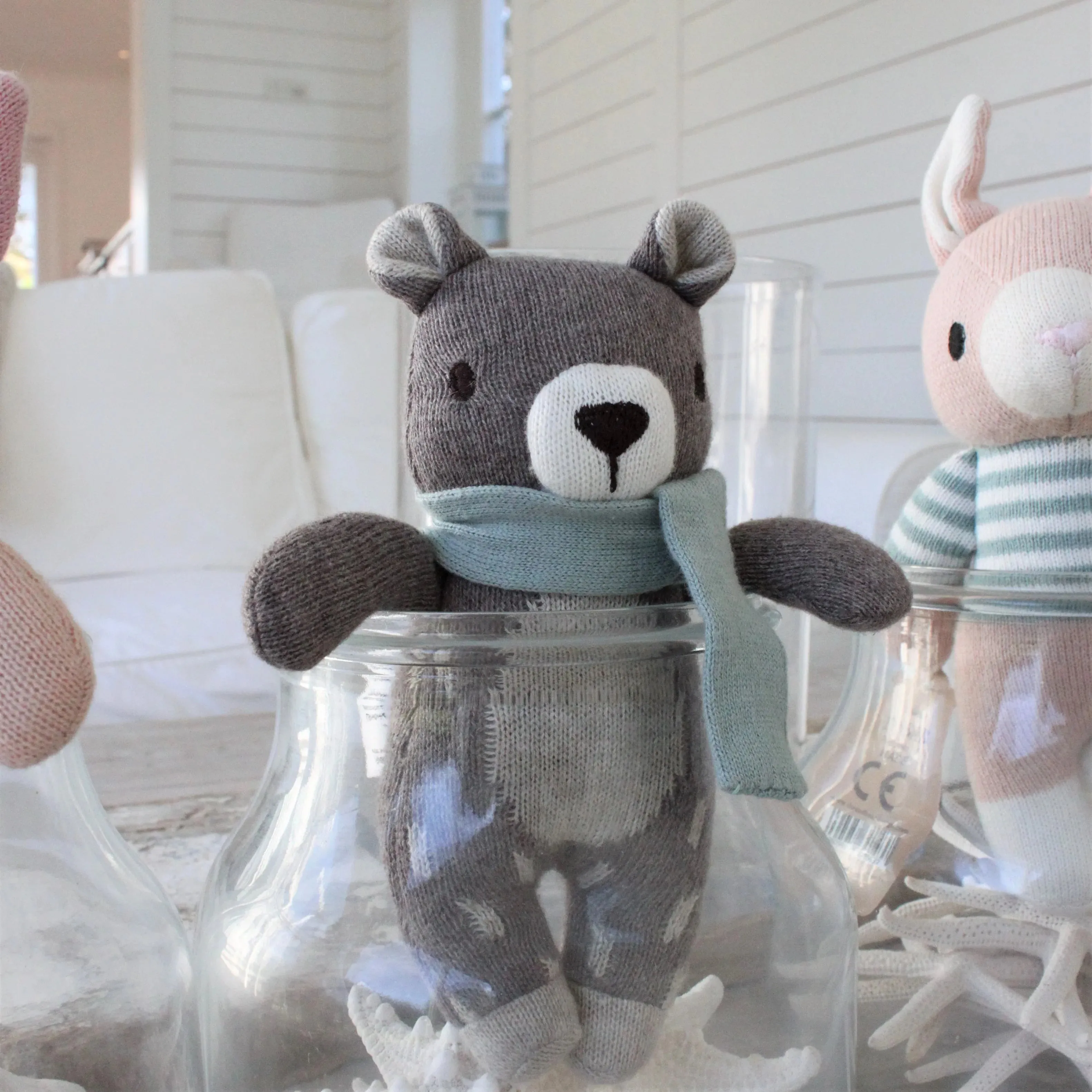 Fred The Bear Baby Knitted Toy