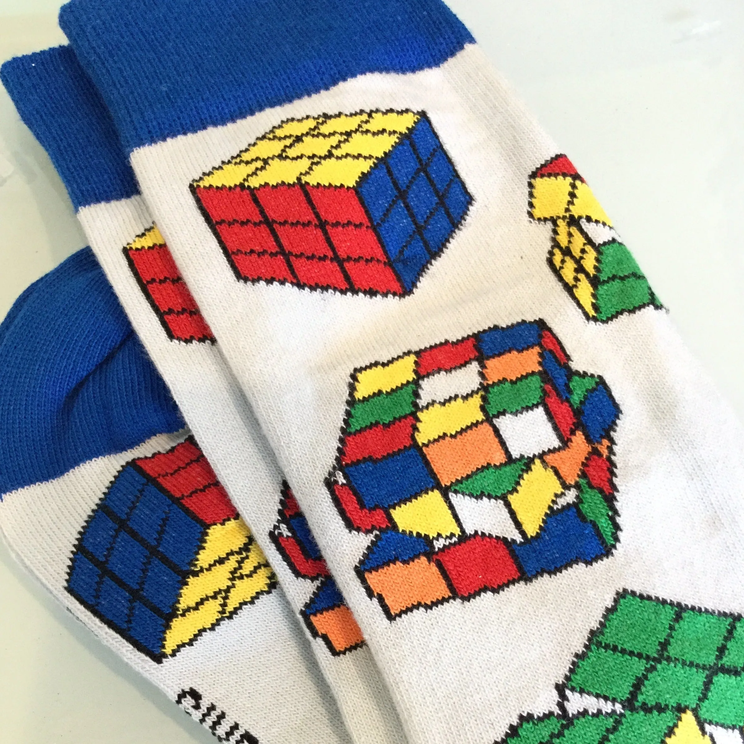 Fun Puzzle Cube Socks from the Sock Panda (Adult Small -  Shoe Sizes 2-5)