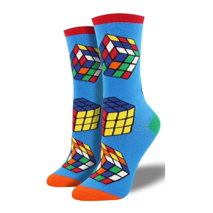 Fun Puzzle Cube Socks - Sock Panda (Adult Large - Men's Shoe Sizes 8-12)