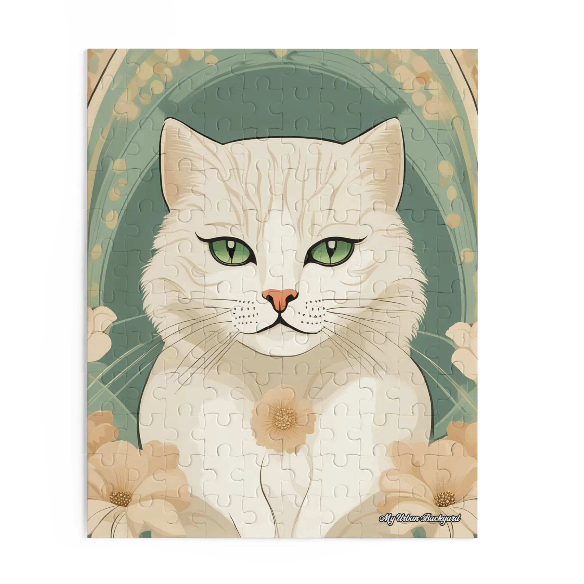 Green-Eyed Cat, Jigsaw Puzzle, (120, 252, or 500-Piece)