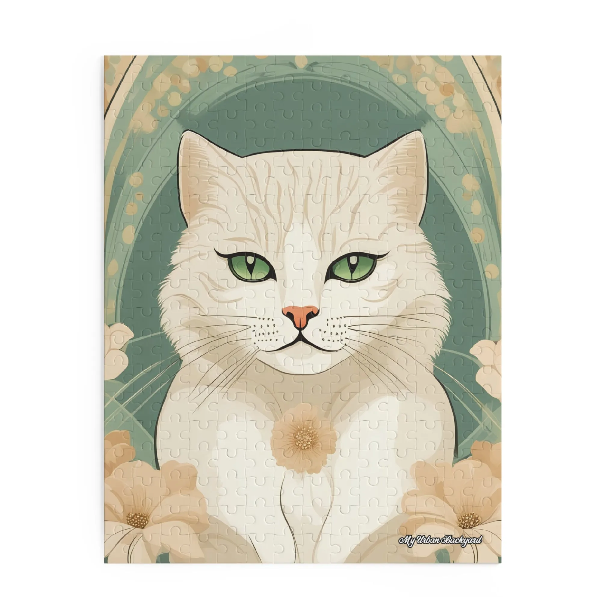 Green-Eyed Cat, Jigsaw Puzzle, (120, 252, or 500-Piece)