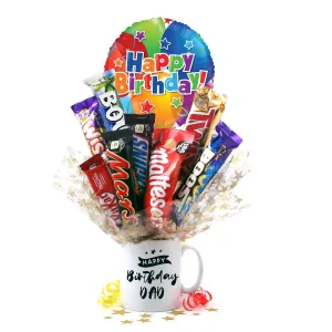 Happy Birthday Dad Chocolate Mug Bouquet