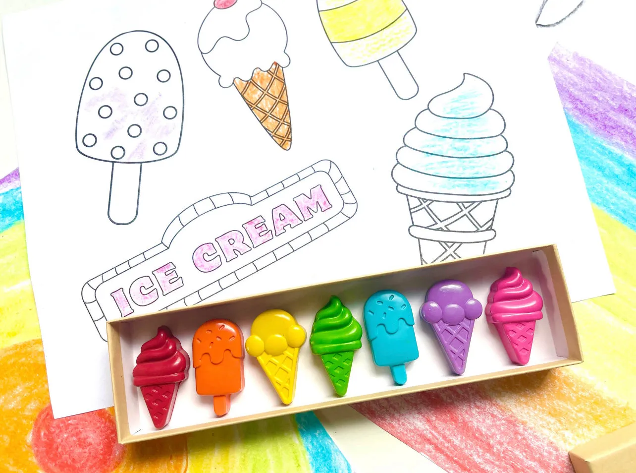 Ice Cream Crayons Gift Box Set