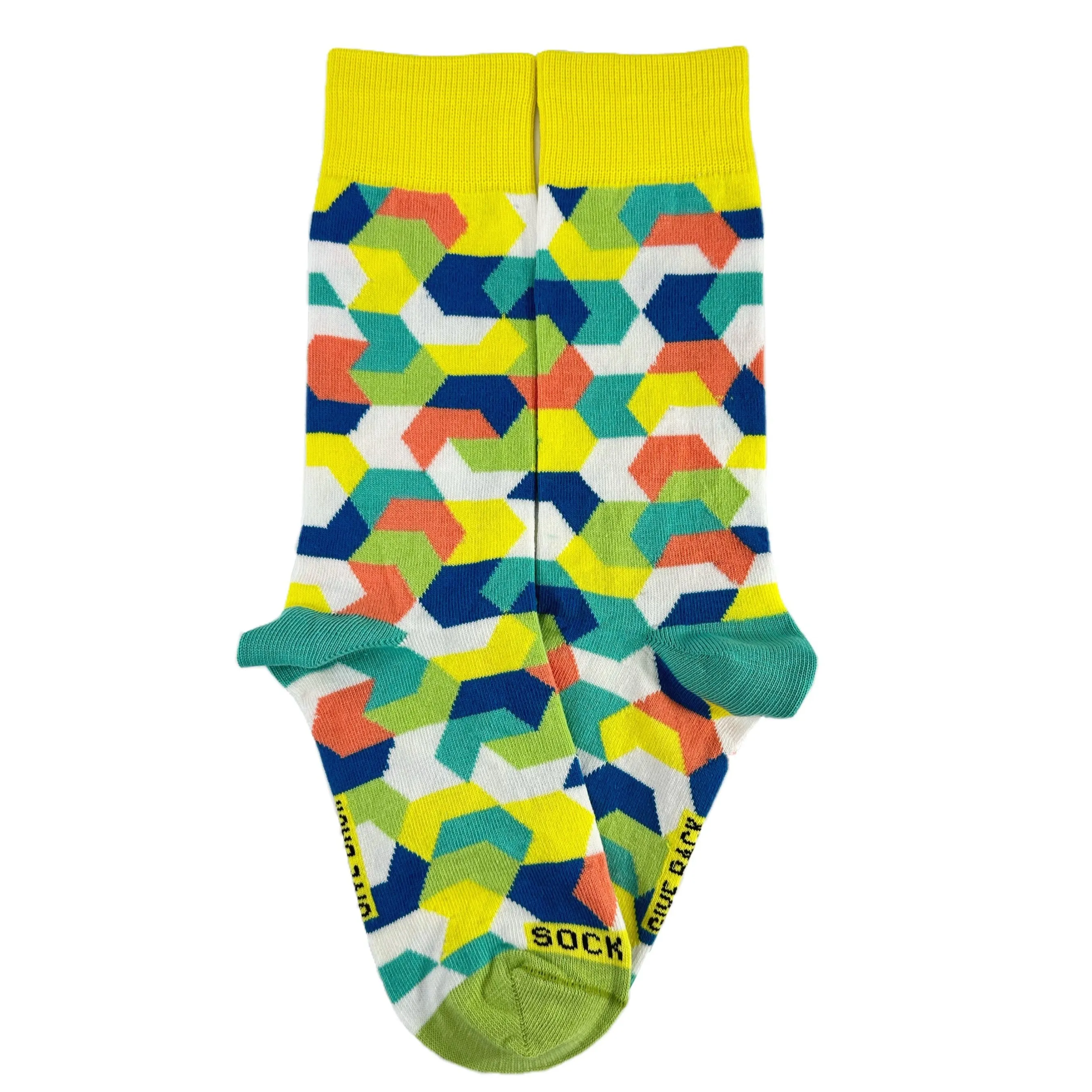 Intricate Geometric Puzzle Socks from the Sock Panda (Adult Small -  Shoe Sizes 2-5)