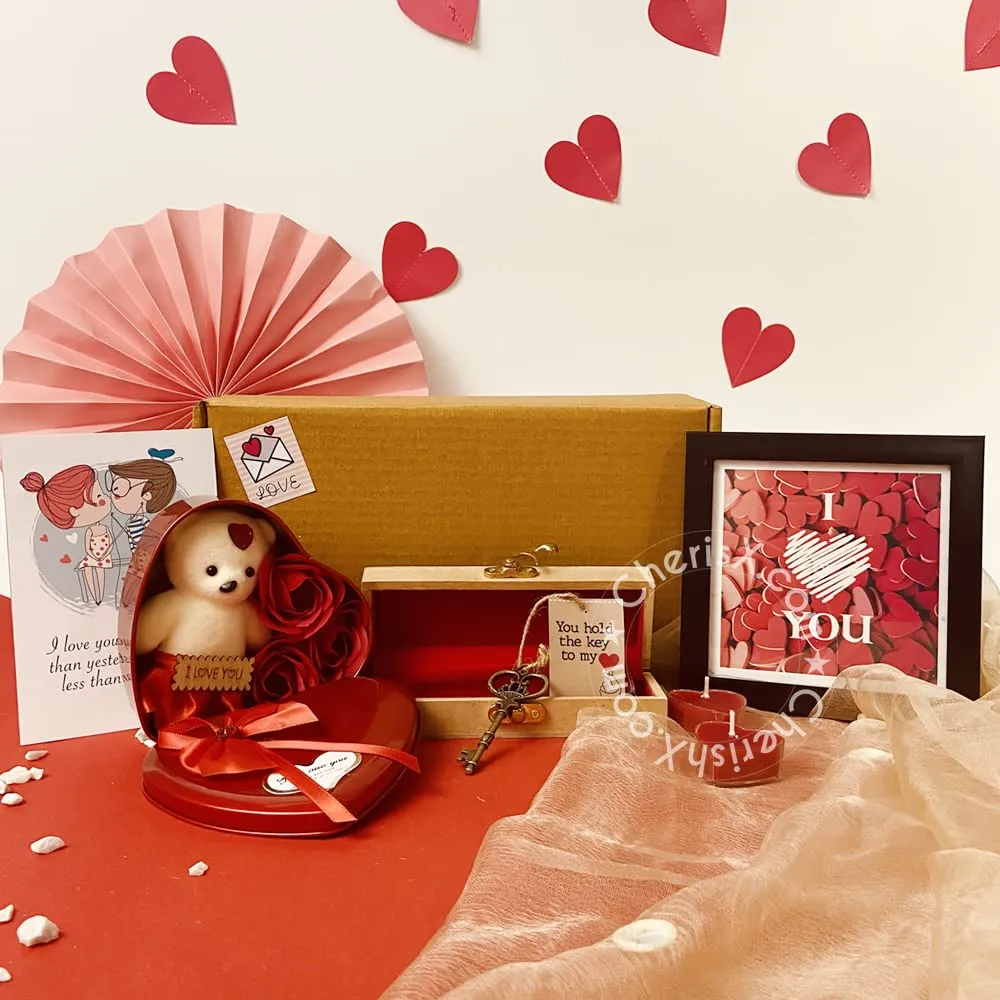 Key To My Heart Hamper - Valentine Day Gift for Girls Boys Girlfriend Boyfriend Husband Wife