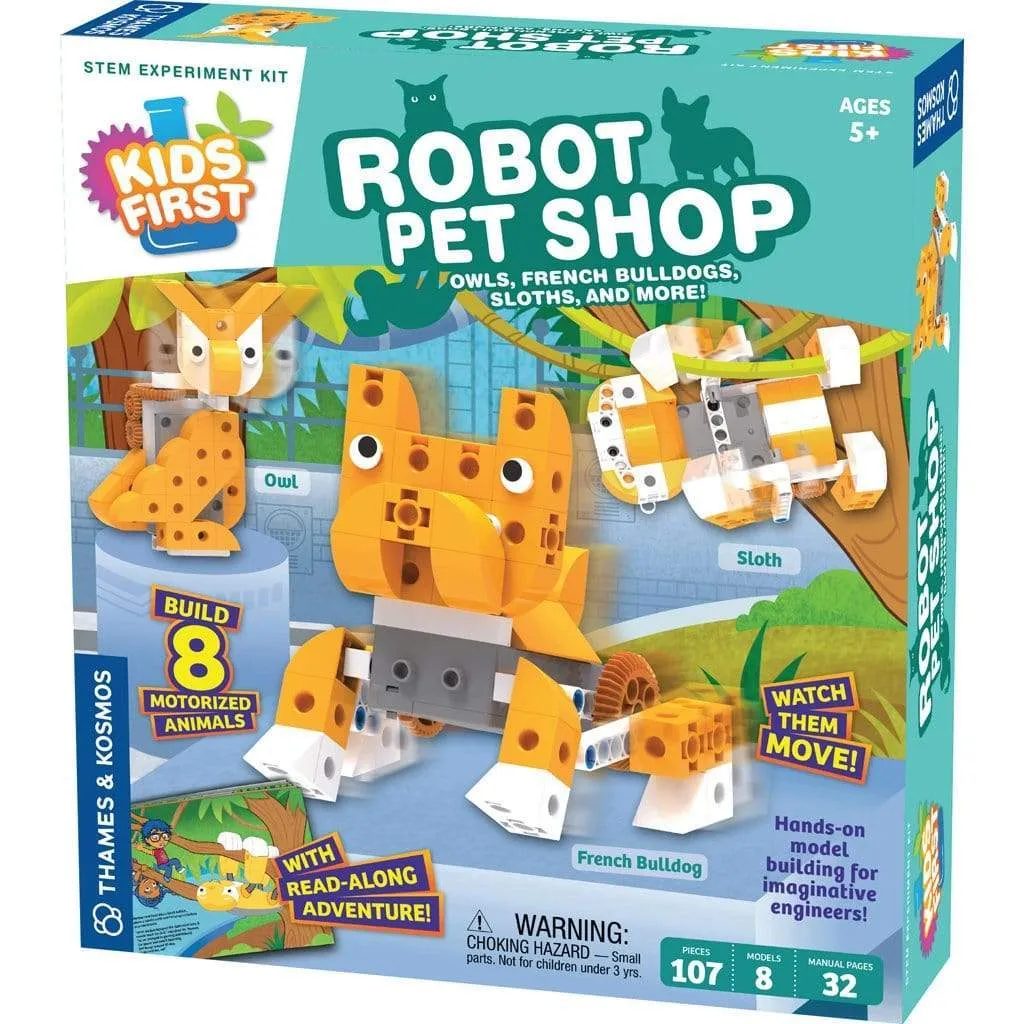 Kids First Robot Pet Shop: Owls, Hedgehogs, Sloths, and More!