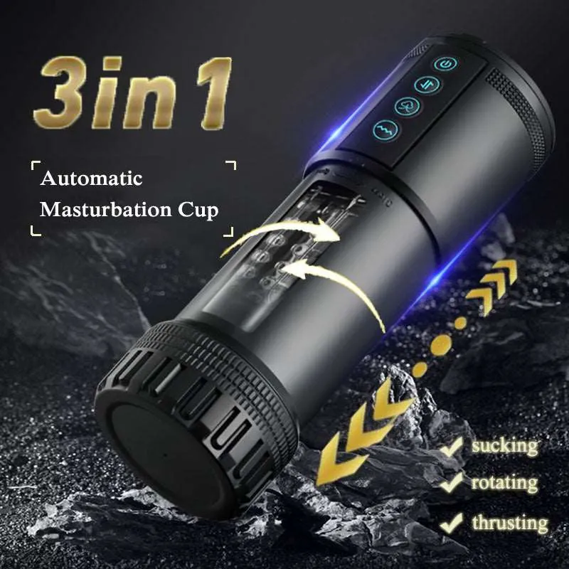 Lurevibe - Black Panda Adams 5 Sucking 5 Telescoping 10 Vibrating Oral Sex Masturbation Cup