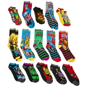 Marvel Comics 15 Days of Socks Advent Gift Box Men's Socks