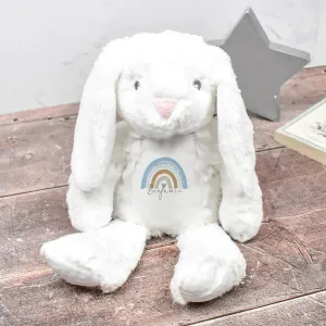 Personalised Bunny Rabbit, Large Soft Toy, White Bunny Teddy, New Baby Gift, Baby Boy Gift, Bunny Soft Toy, Cuddly Toy, Easter Baby Gift