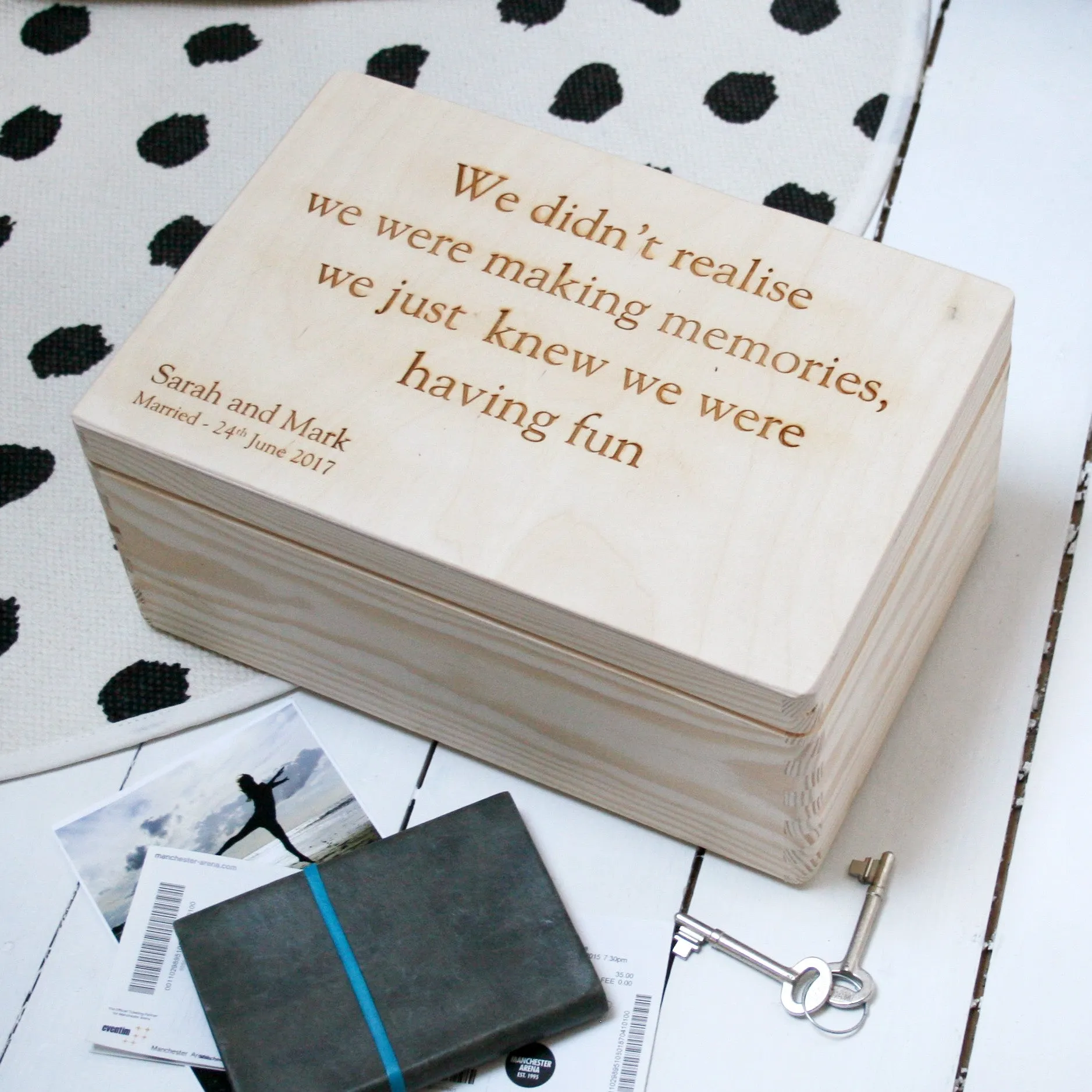 Personalised Wooden Anniversary Box