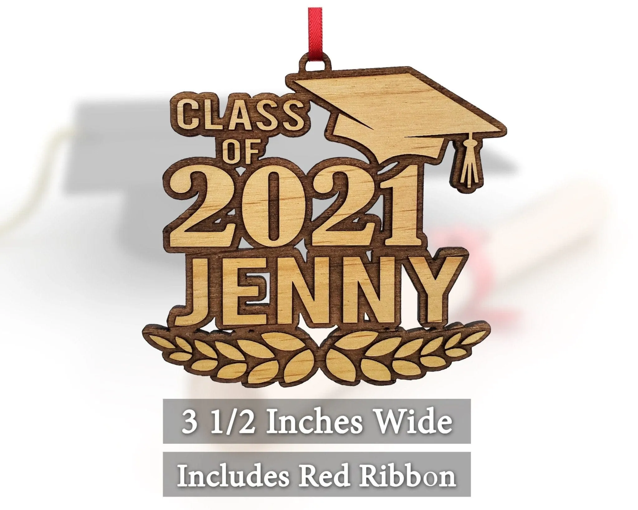 Personalized Class of 2022 Graduated Wood Ornament Shadow Box Decoration The Graduate Gift from Mom Dad Congrats Masters Bachelor Degree