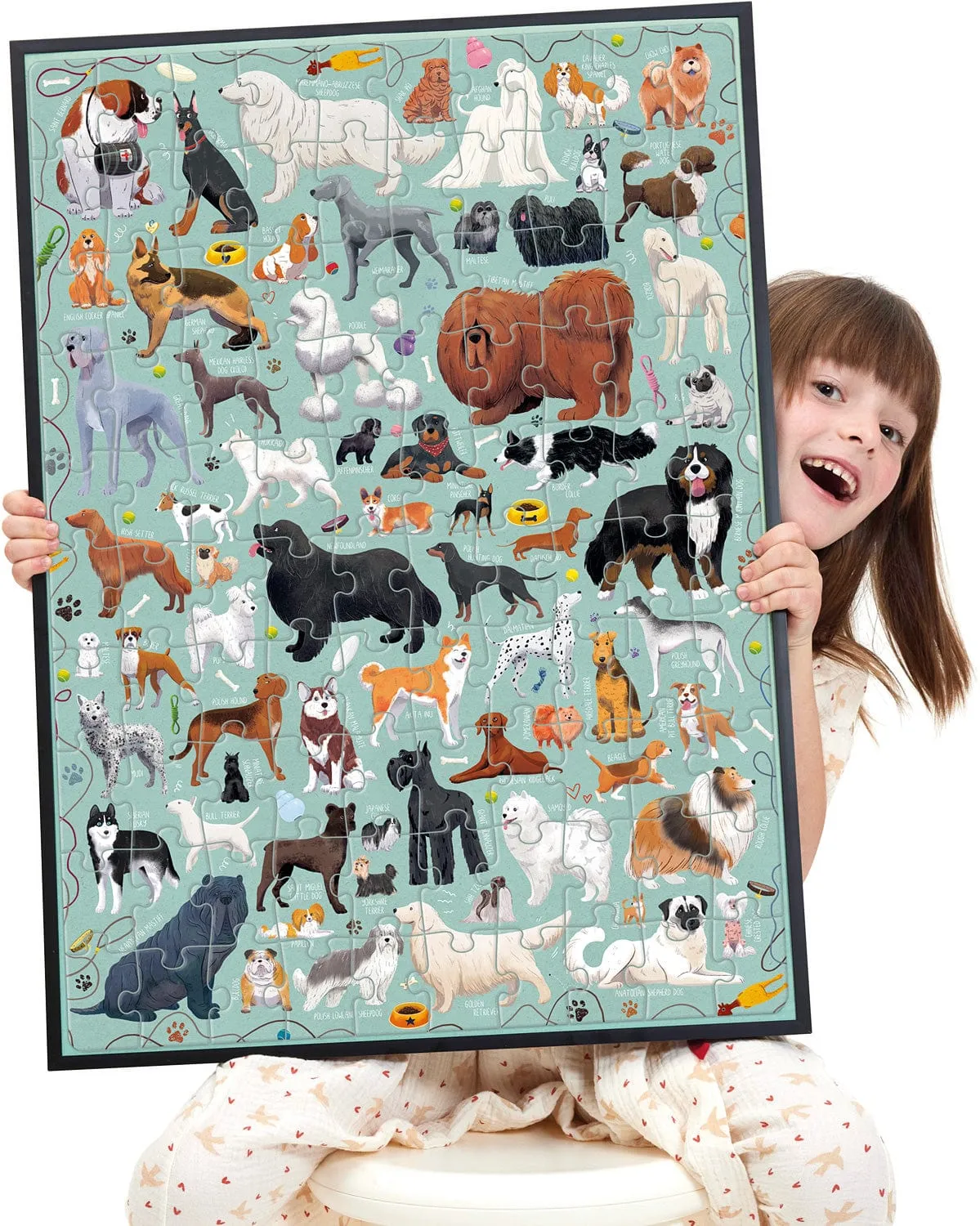 PUZZLOVE Dogs 100 Piece Puzzle