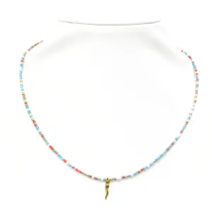 "COLORFUL   ITALIAN HORN" Charm Choker