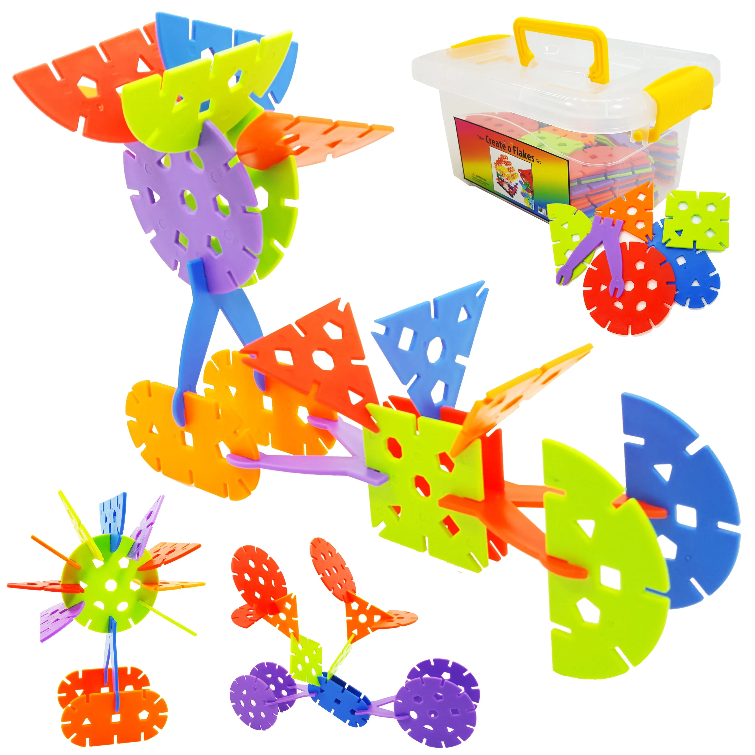 Rainbow Jumbo Creative Flakes 120 Piece Set