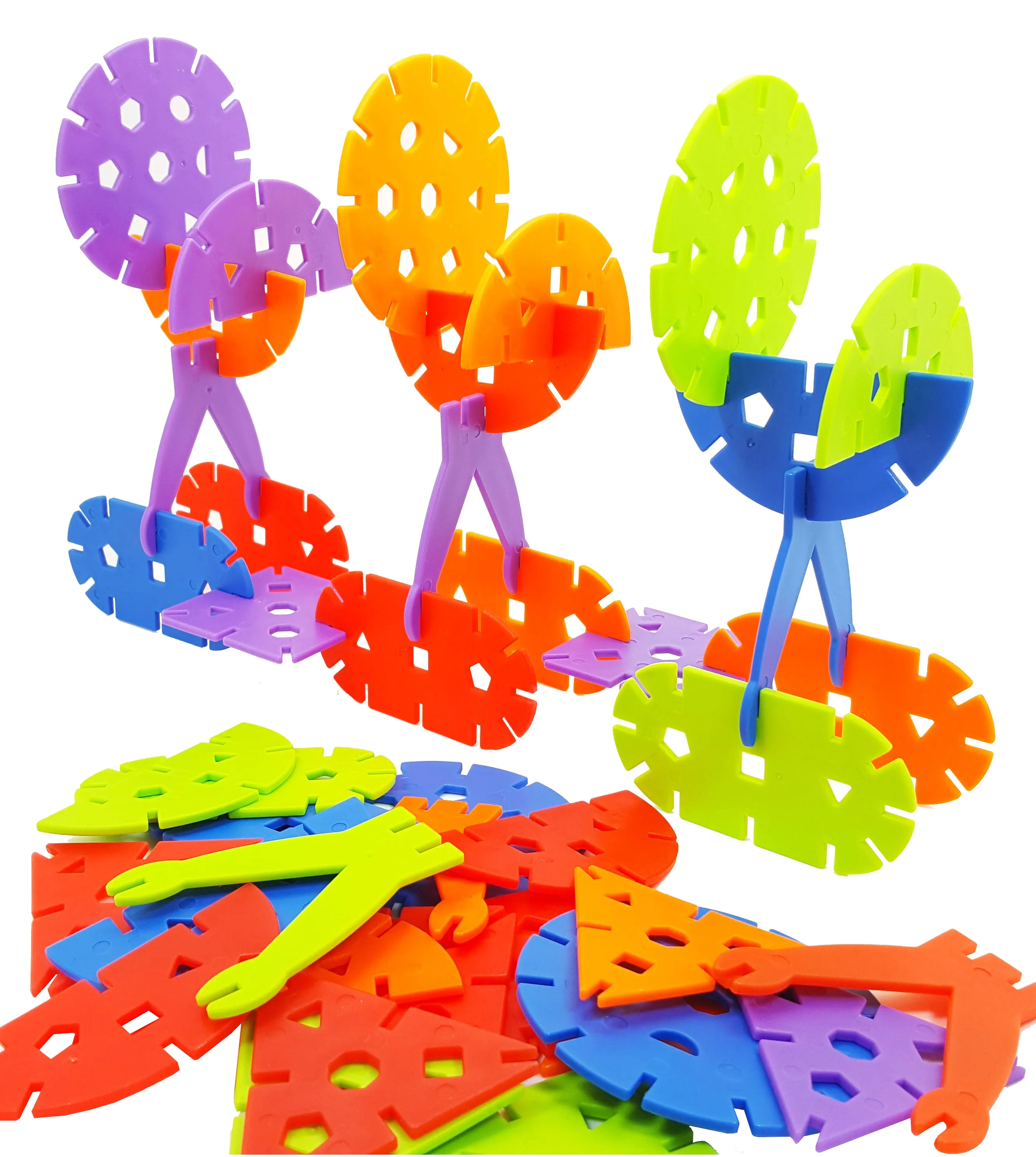 Rainbow Jumbo Creative Flakes 120 Piece Set