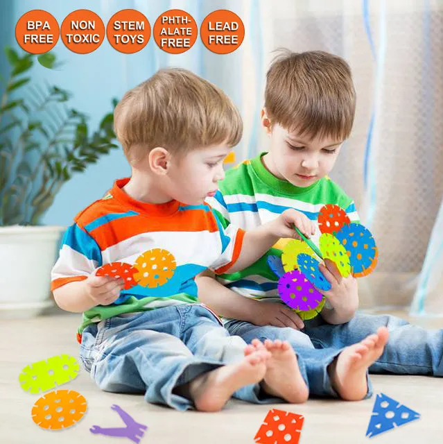 Rainbow Jumbo Creative Flakes 120 Piece Set