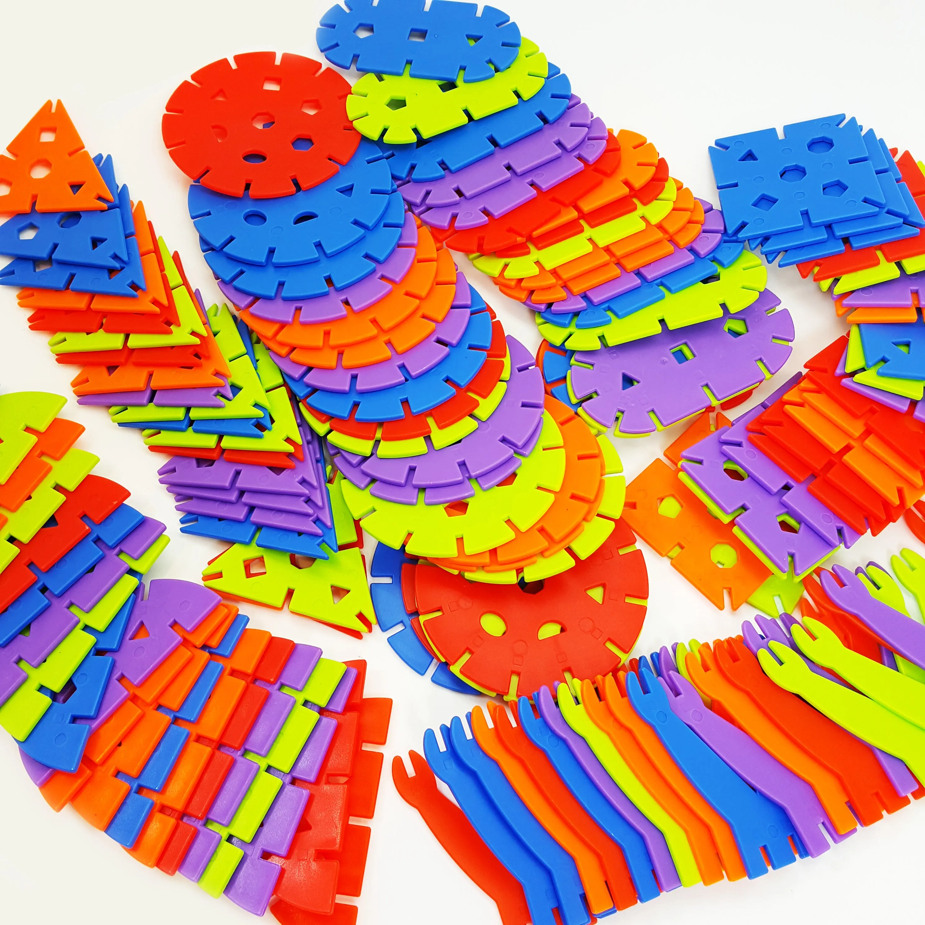 Rainbow Jumbo Creative Flakes 120 Piece Set