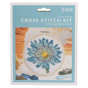 RHS Cross Stitch Kit - Blue Lotus